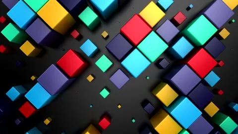Background of Animated Cubes Stock Footage 252137582