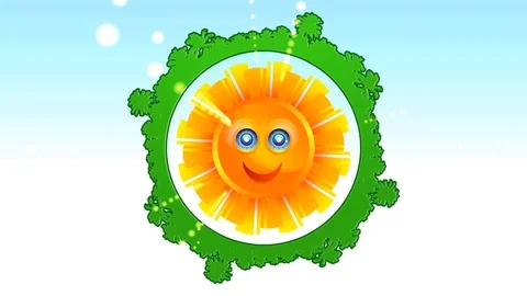 Background Animated Earth With The Sun Rotating Stock Footage 109064982