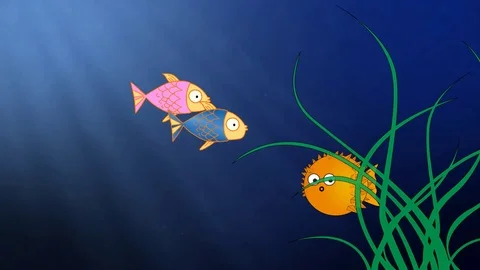 Background Animated Fish Stock Footage 109052733