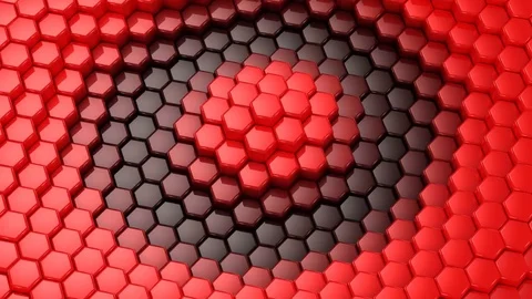 Background From Animated Hexagons Stock Footage