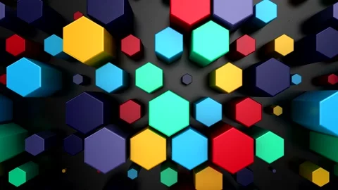 Background of Animated Hexagons Video stock 166862570
