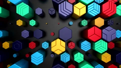 Background of Animated Hexagons Stock Footage 170506323