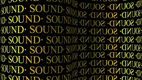 Background, with an animated inscription, sound, light, yellow, wave,screensaver Stock Footage 228479211