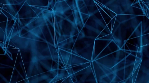 Background Animated Lattice Network of Interconnected Blue Lines in a Web lik Stock Footage 107928527
