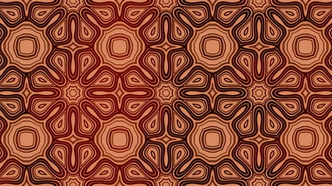 Background animated in loop with floral lines moving pattern, over red. 動画素材 242161322