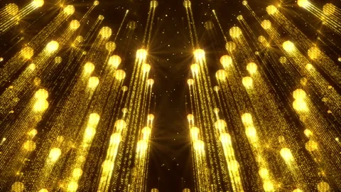 Background Animated Particles Beautiful Golden Flickering Wall 스톡 동영상 87301217