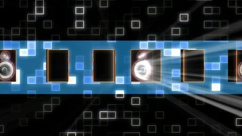 Background Animated Rotating Speakers Stock Footage 109147217