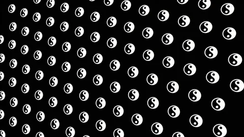 Background of animated yin yang hacks Stock Footage 220327737