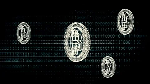 Background animation 4K loopable 3D rendering suitable for Cryptocurrency, Stock Footage 336443251