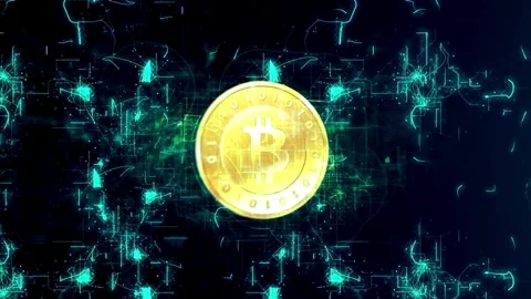 Background animation 4K loopable 3D rendering suitable for Cryptocurrency, Stock Footage 336443929