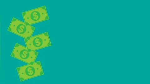 Background animation with banknotes Video stock 255000680