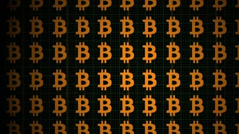 Background animation with Bitcoin sign Stock Footage 158163326