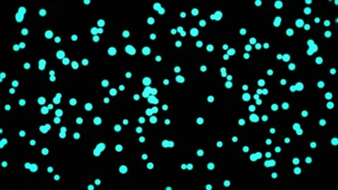 Background with animation of blue particles on a black background. Stock Footage 237453543