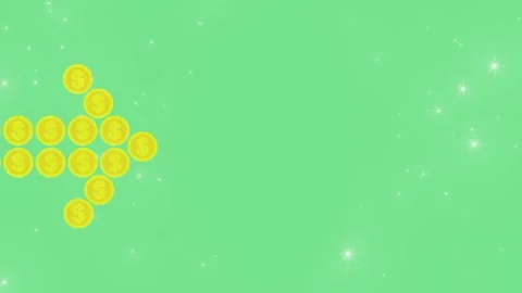 Background animation of coin arrow going right Stock Footage 237853553