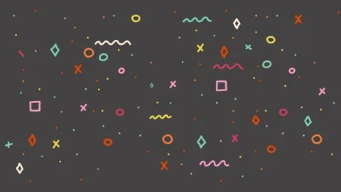 Background animation from colored funny figures Stock Footage 221353627