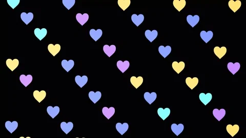 Background animation from colored hearts Stock Footage 169008487