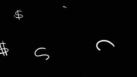 Background animation with dollar sign or money by hand write text and dollar Stock Footage 237218651