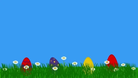 Background animation of Easter eggs in g... Stock Video Pond5
