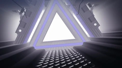 Background With Animation Of Flight In Sci-Fi Tunnel Vídeo Stock 120571832