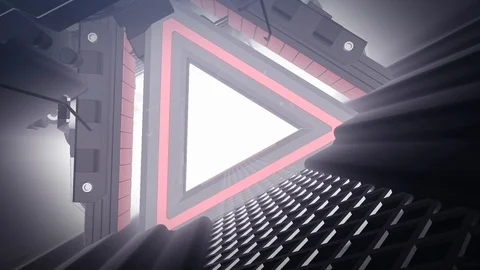 Background With Animation Of Flight In Sci-Fi Tunnel Stock Footage 120571967