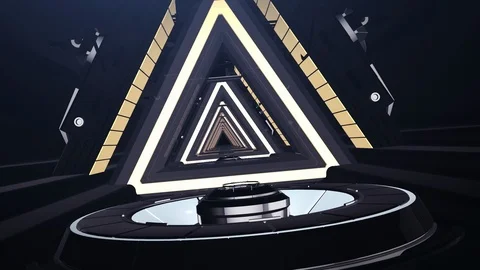 Background With Animation Of Flight In Sci-Fi Tunnel Vídeo Stock 120572180