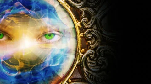 Background, animation, gold frame with the video inside. Stock Footage 61203493