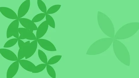 Background animation of green leaves rotating on the side Stock Footage 248944800
