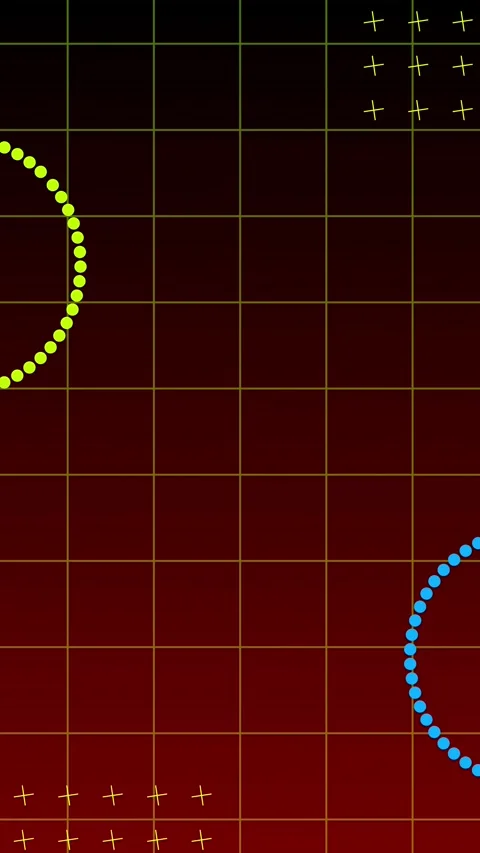 Background Animation Grid Interface with Dotted Circles Stock Footage 310797267