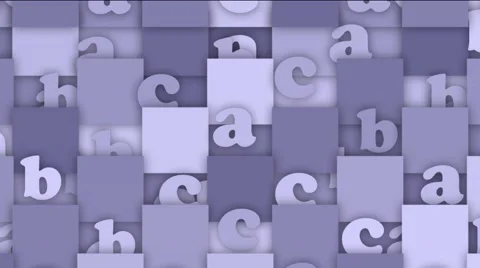 Background in animation with letters and blocks Stock Footage 60766024