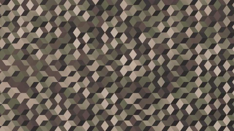 Background animation loop of camouflaged cubes in woodland colors. Stock Footage 64228687