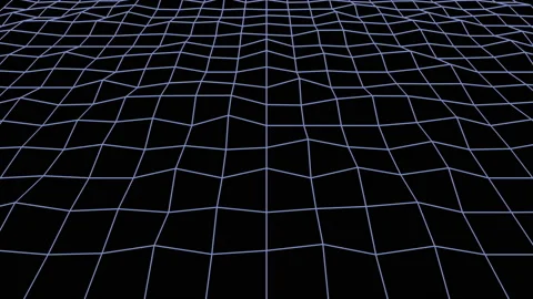 Background animation of moving blue light grids. Abstract blue lines on dark Stock Footage 113325095