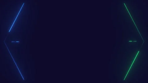 Background animation of neon lines arrow direction left and right Stock Footage 321377545