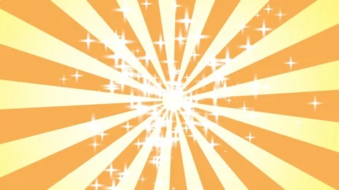 Background animation. Orange stripes rotating and sparkling stars popping out. Stock Footage 271598072