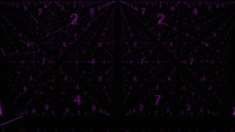 Background animation of random numbers grid and magenta numbers Stock Footage 160677058