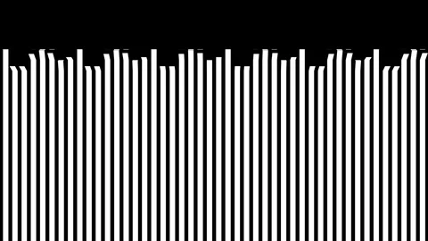 Background animation of unfolding thin white elements from bottom to top + alpha Video stock 90848833