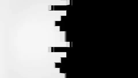 Background animation of unfolding white elements from left to right + alpha Stock-Footage 90855523