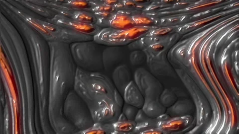 Background Animation of Volcanic Lava Moving. Video stock 295790155
