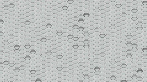 Background with animation of wave mosaic of hexagons and circles. Pulsating Stock Footage 118266578