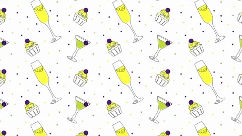 Background animation,pattern movement,wallpaper.Seamless festive pattern Stock Footage 270721621
