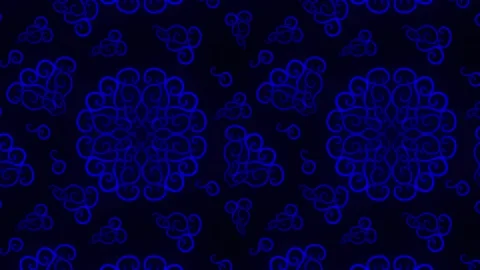 Background animation,patterns, movement blue ethnic patterns black background Stock Footage 270721680