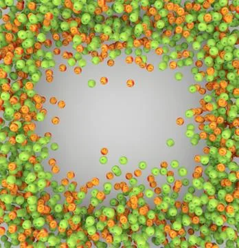 Background of apples with an empty space in the center Stock Illustration