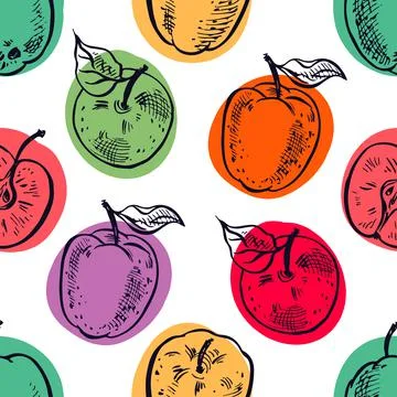 Background of apples Stock Illustration