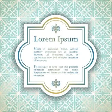 Background with arabesque decor Stock Illustration