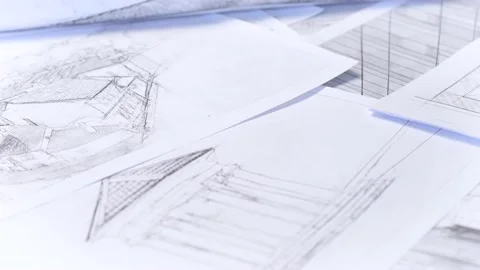Background with architectural drawings. ... | Stock Video | Pond5