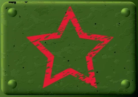 Background - armored plate and star. Stock Illustration