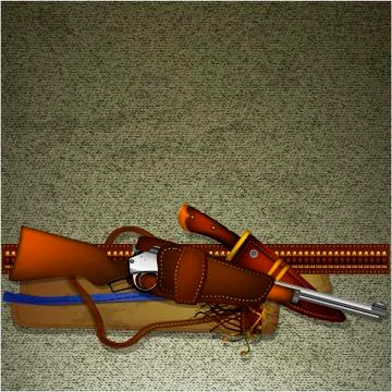 Background with arms Stock Illustration