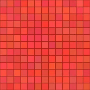 Background of art colored red squares mosaic Stock Illustration