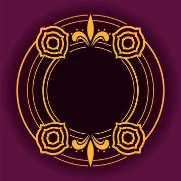 Background art deco frames style Illustrazione stock