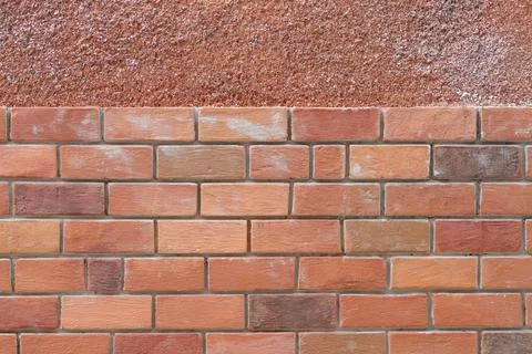 Background of Artificial Polyurethane Brick wall and Foam Cement wall in se.. Stock Photos