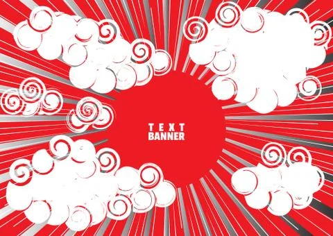 Background in asian style with abstract clouds and space for text Stock Illustration